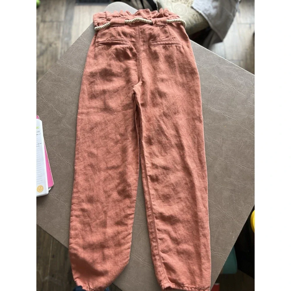 Veronica Beard Pants Size 2‎ With Robe Belt Coral Color